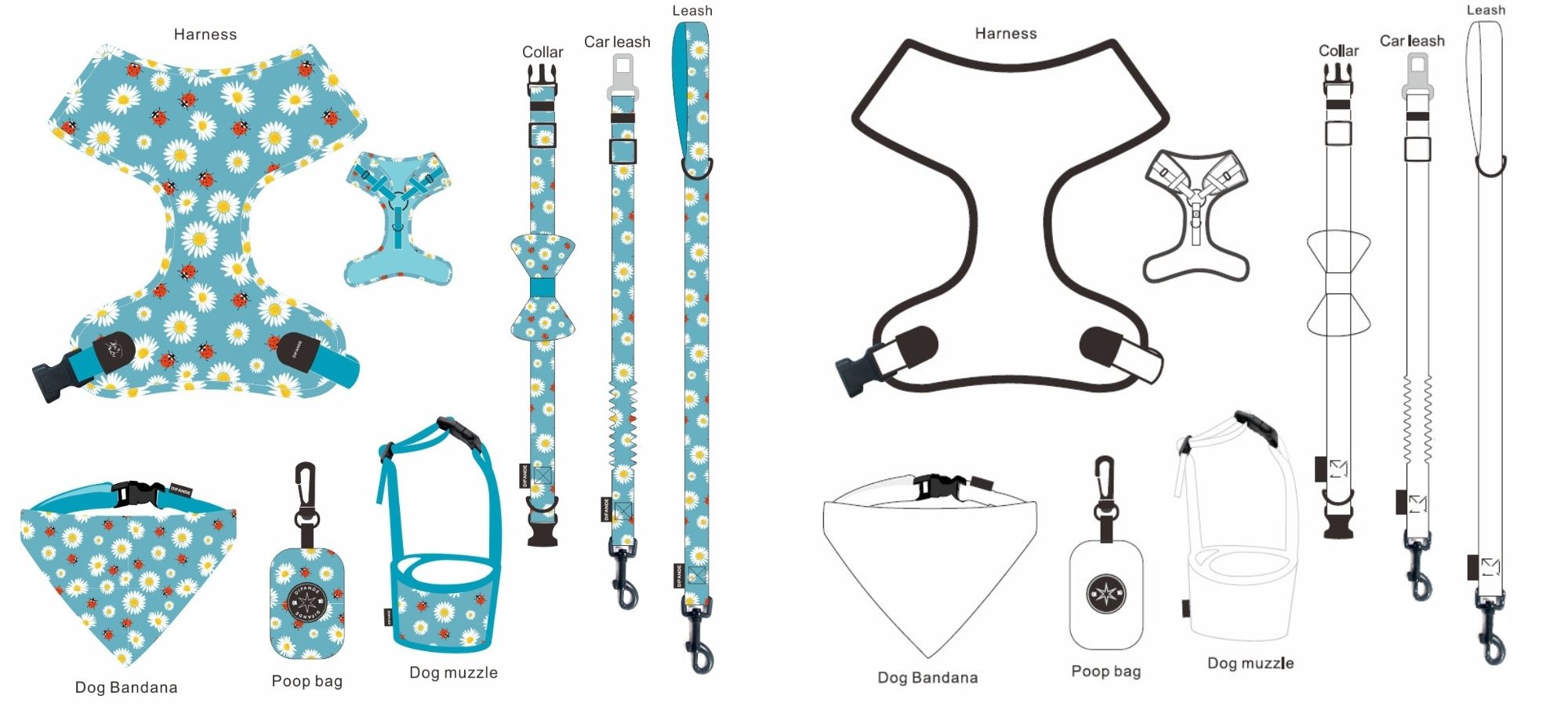  Custom dog accessories. 