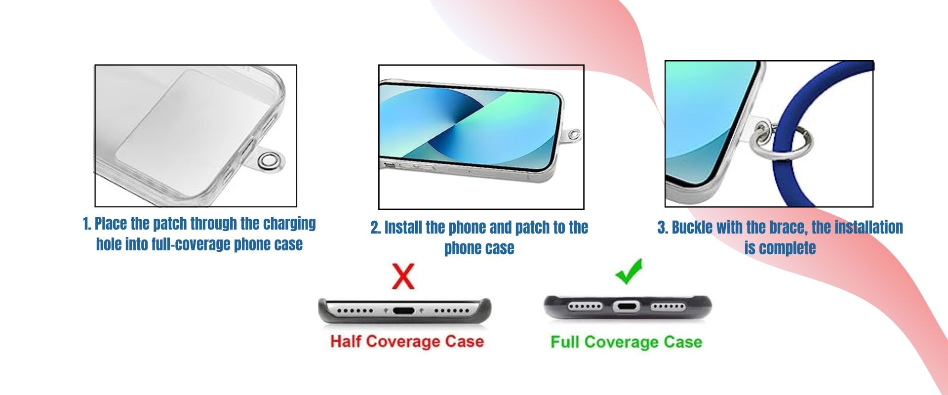 सिलिकॉन रिंग फोन लैनयर्ड कस्टम आकार के साथ हो सकता है।