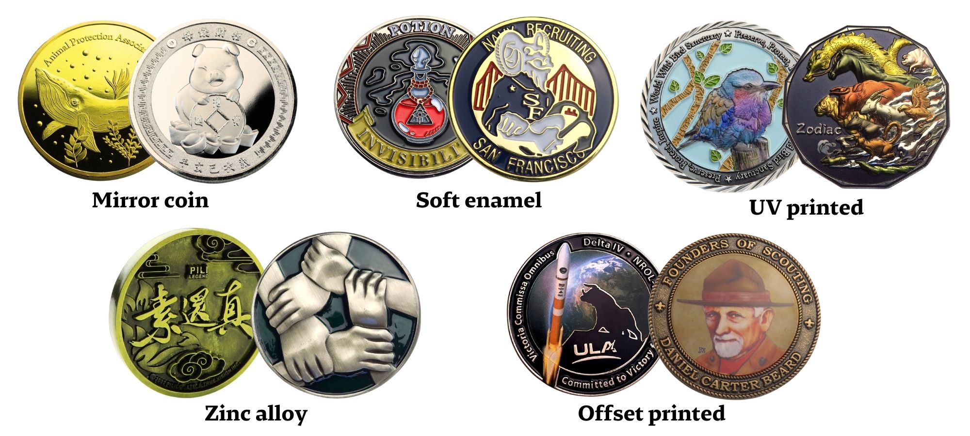 Design custom souvenir coins for memorable keepsakes.