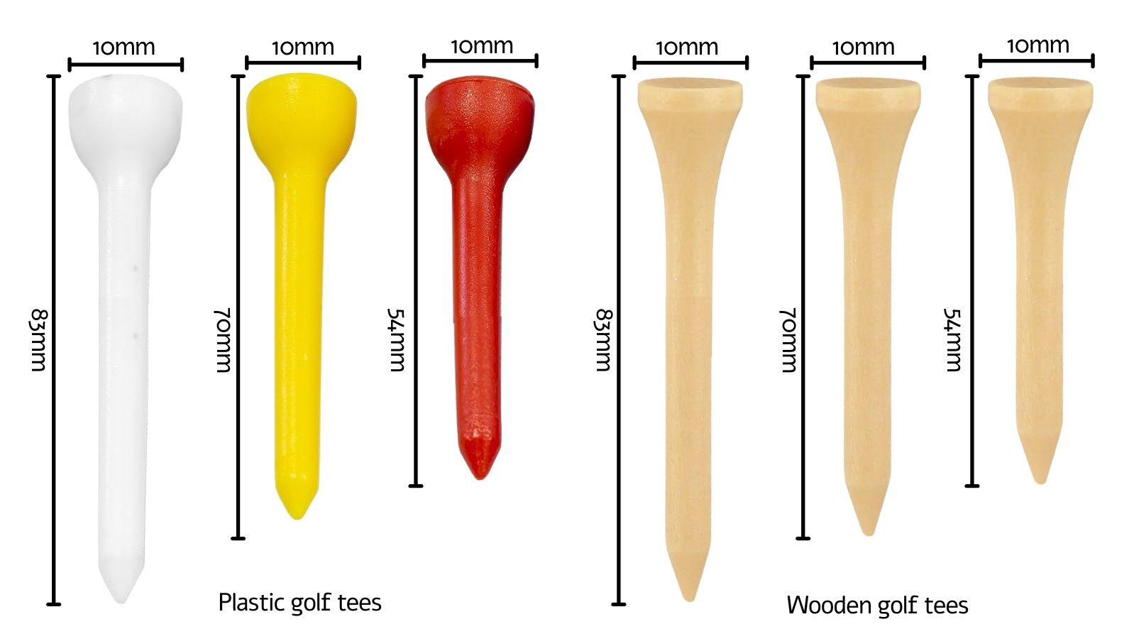 Custom golf tees combine function with professional branding.