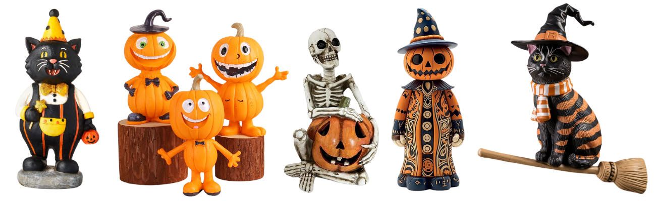 promotering Halloween-figurer.