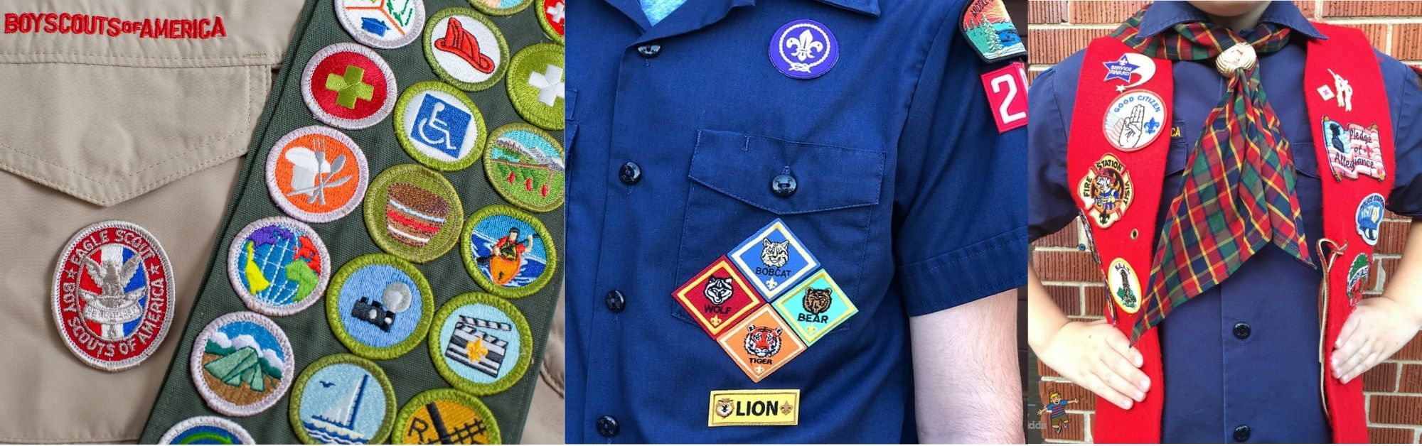 Scoutskjortemärken bärs med stolthet och symboliserar engagemang och personlig utveckling.