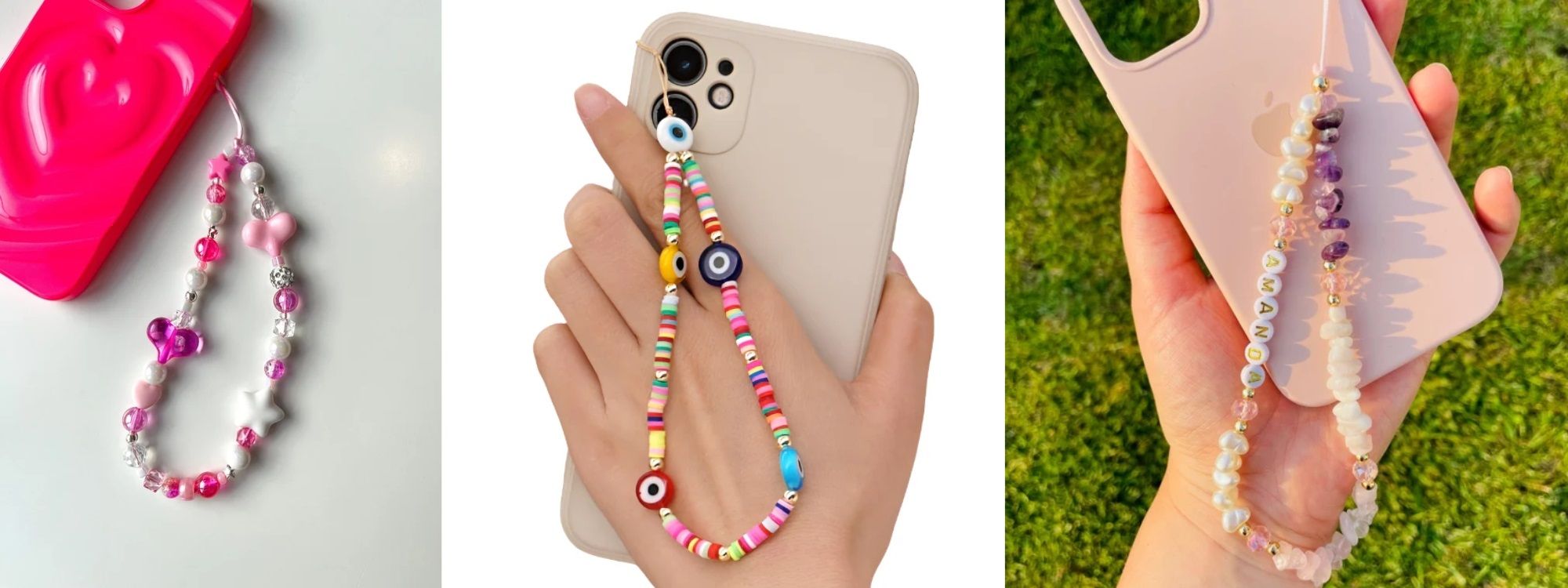 Cute charms for phones come in a variety of styles, from soft plush designs to intricate resin art.