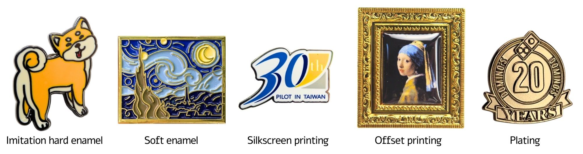 Mukautetut pyörivät pinssit ovat täydellinen tapa muistaa erityisiä tapahtumia.