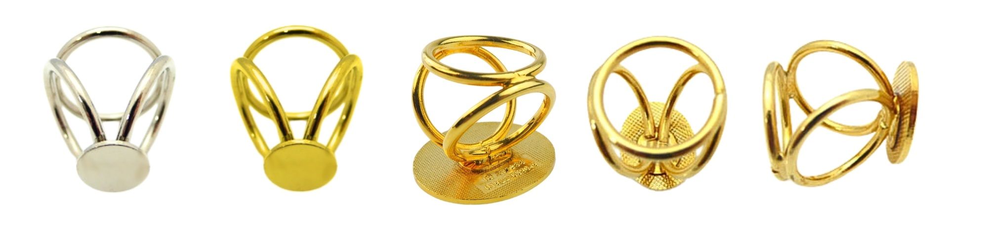 Custom three ring scarf ring.