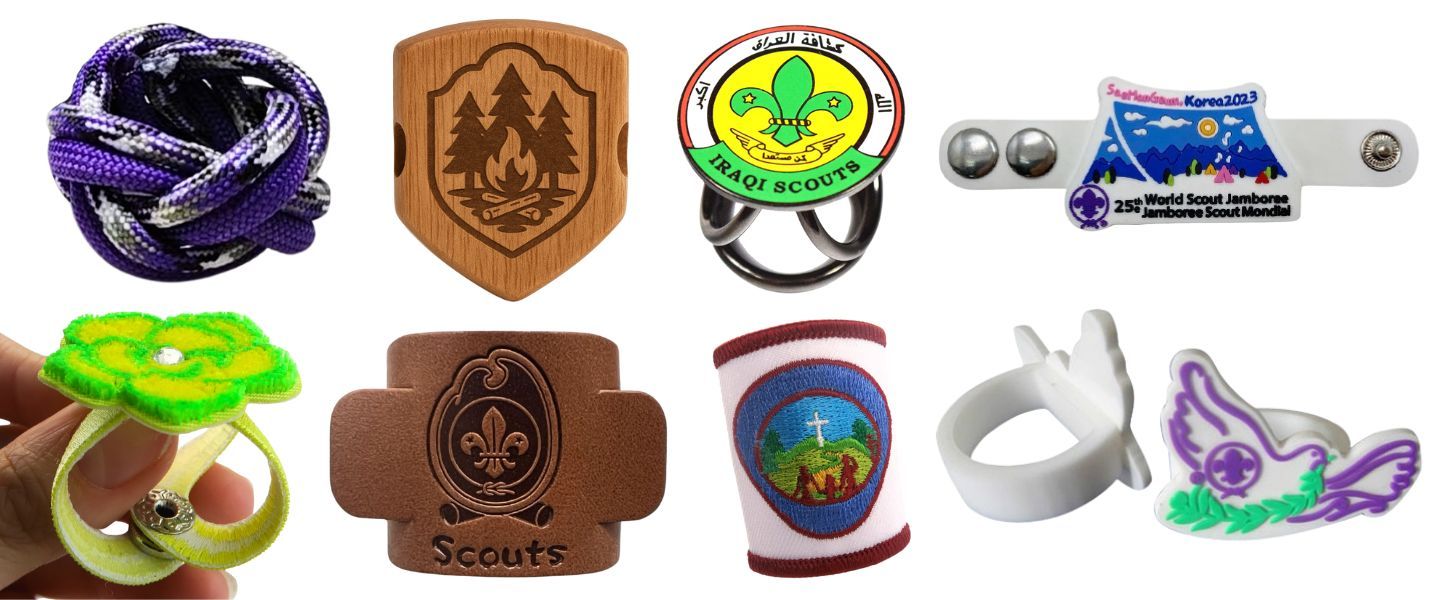Woggles de foulard de club scout.