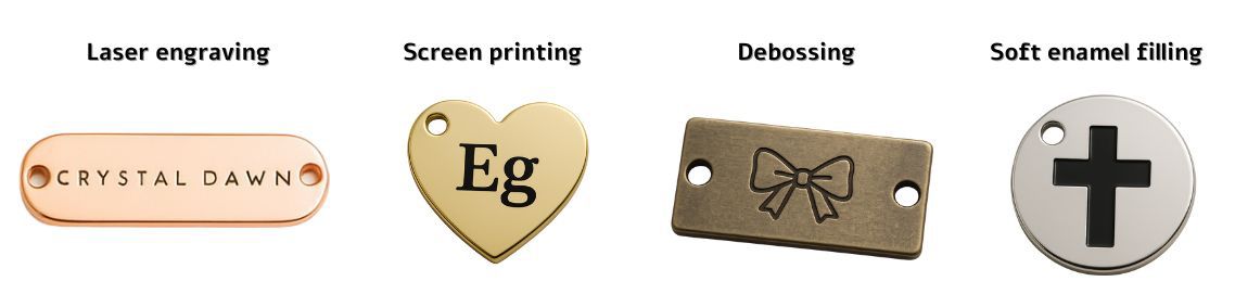 anpassade metallmärken för varumärkesfrämjande.