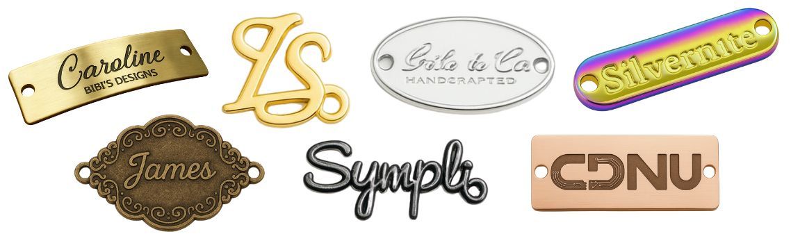 Alternativ för anpassade metalltaggar.