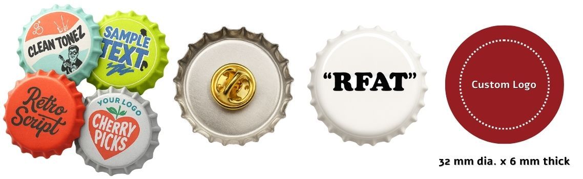 Pins de tapa de cerveza personalizados